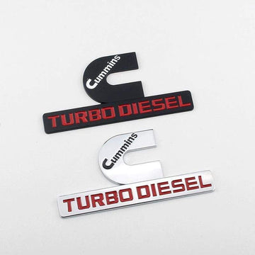 Metal Car Rear Stickers for Dodge CUMMINS Turbo Emblem Journey Caravan Durango Nitro Caliber Jcuv Challenger Auto Accessories