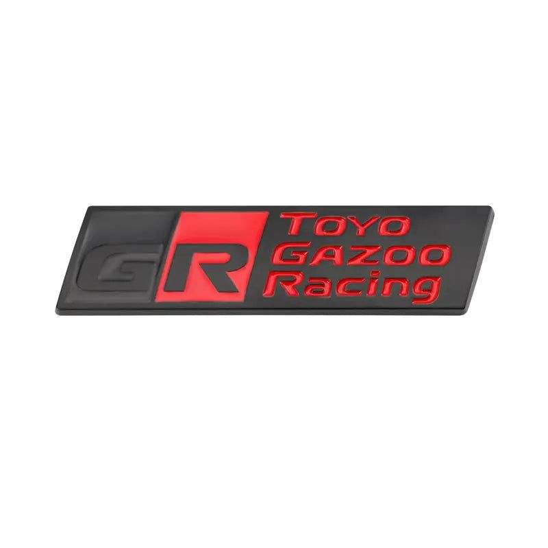 GR Gazoo Racing Badge Front Hood Grille Emblem Decal for Toyota HV YARiS GRMN GR Sport