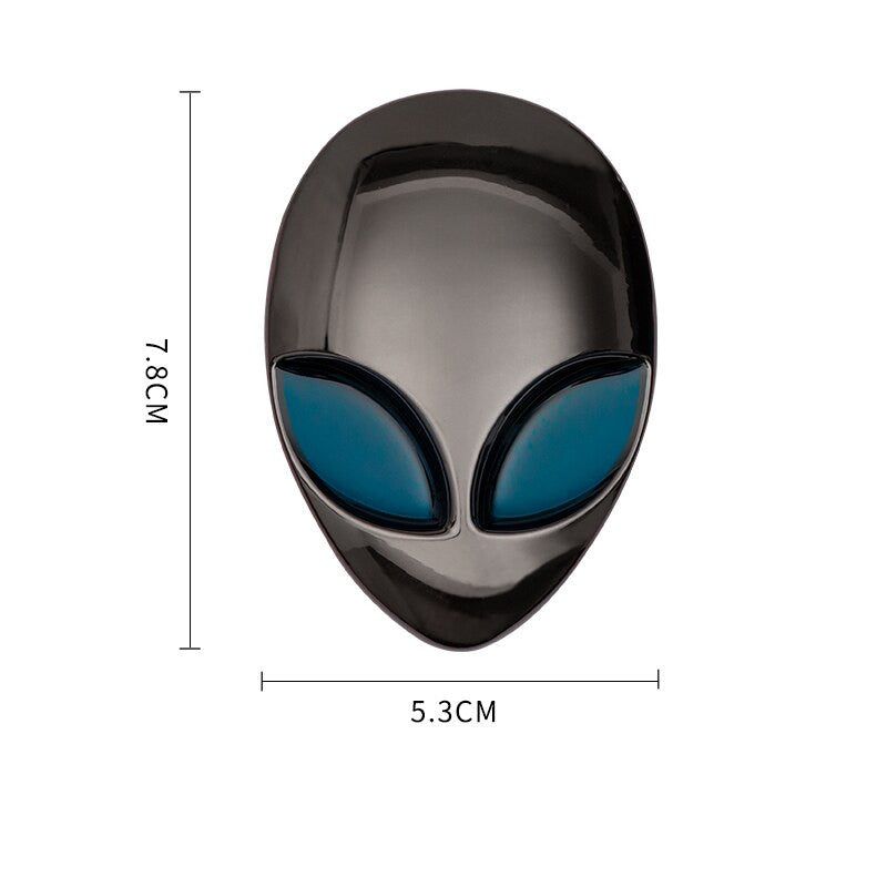 Alien Head UFO Auto Badge Decal Car Emblem Rear Trunk Sticker