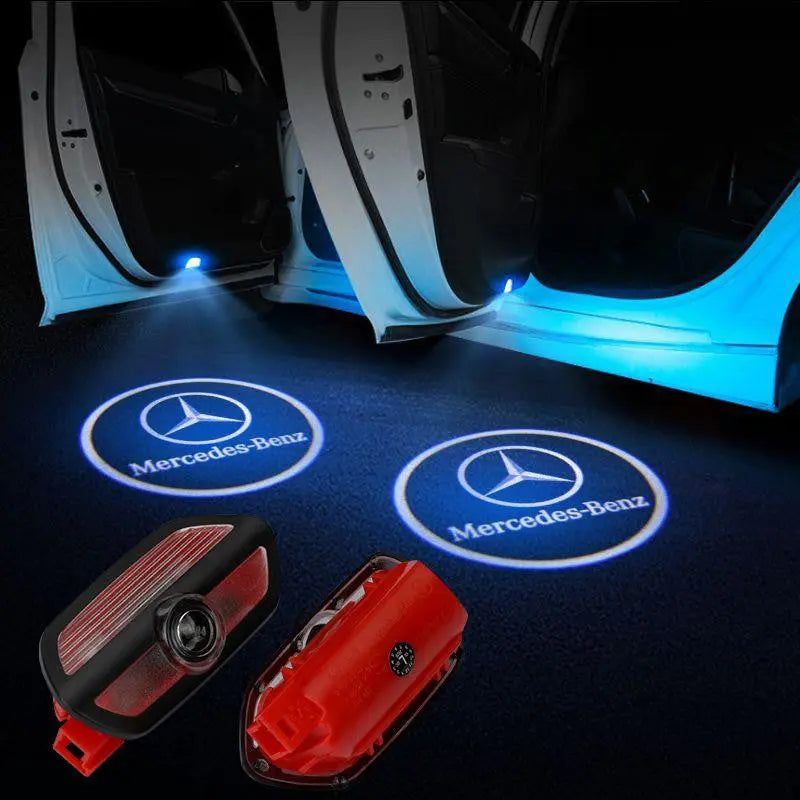2X Mercedes Shadow Light Logo Door Courtesy LED Projector Ghost Laser for Mercedes-Benz