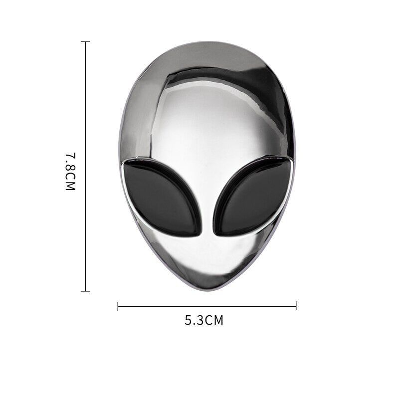 Alien Head UFO Auto Badge Decal Car Emblem Rear Trunk Sticker