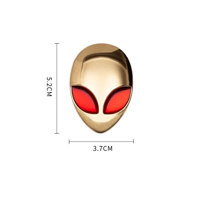Alien Head UFO Auto Badge Decal Car Emblem Rear Trunk Sticker