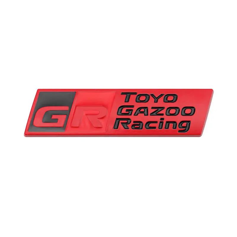 GR Gazoo Racing Badge Front Hood Grille Emblem Decal for Toyota HV YARiS GRMN GR Sport