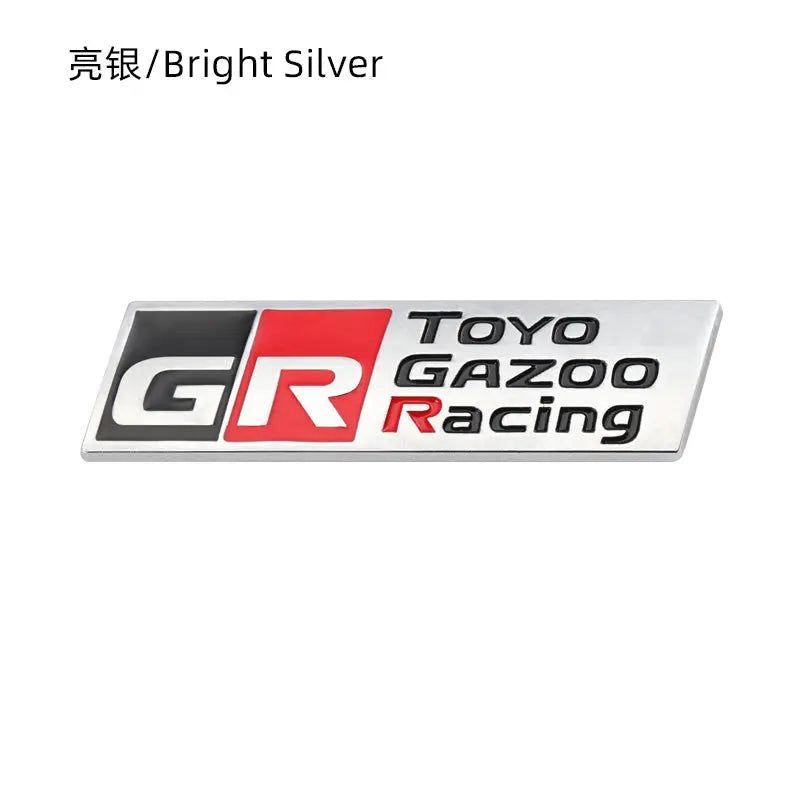 GR Gazoo Racing Badge Front Hood Grille Emblem Decal for Toyota HV YARiS GRMN GR Sport