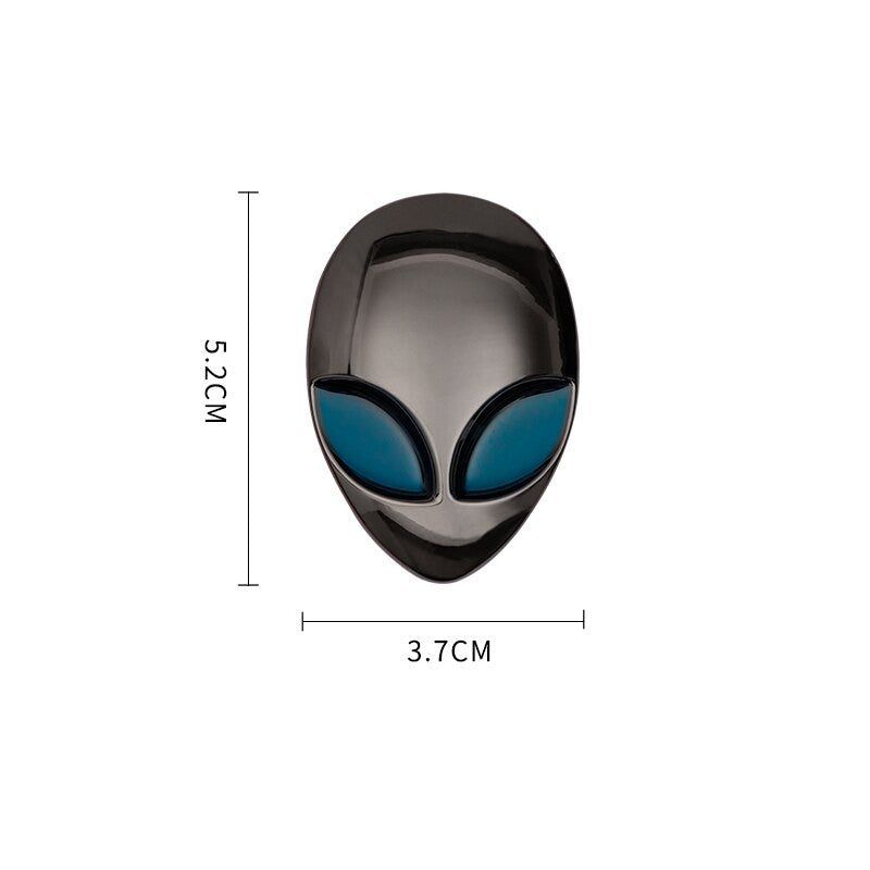 Alien Head UFO Auto Badge Decal Car Emblem Rear Trunk Sticker