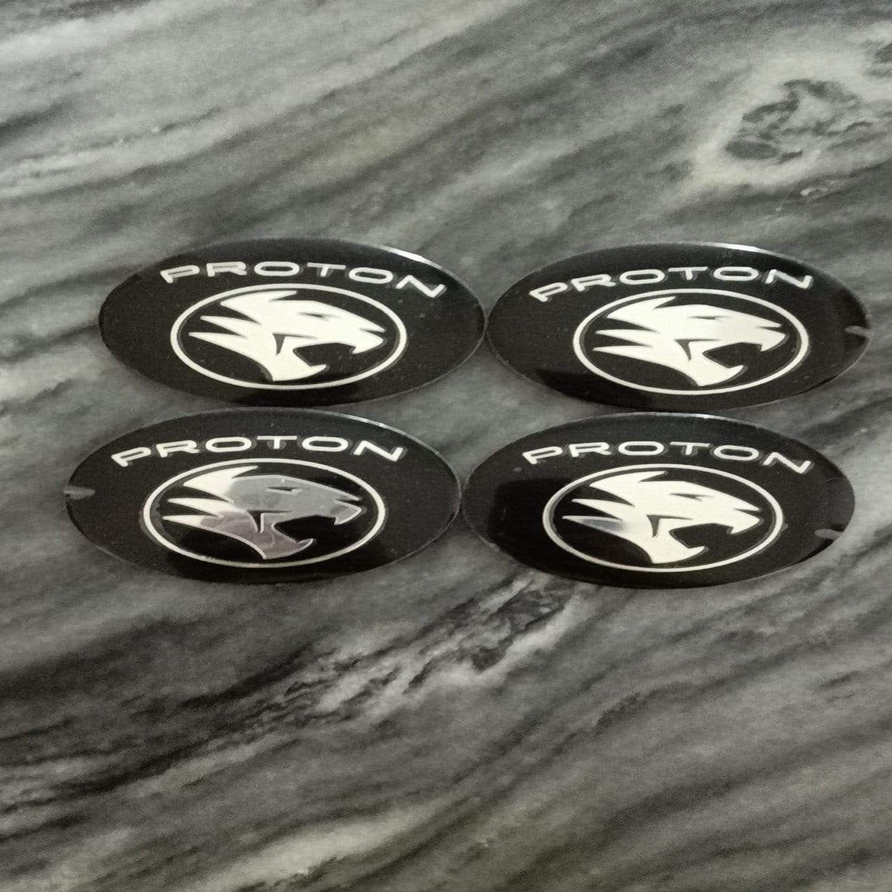 4x 56.5mm Black Car Wheel Center Hub Caps Covers Emblem Logo For Proton