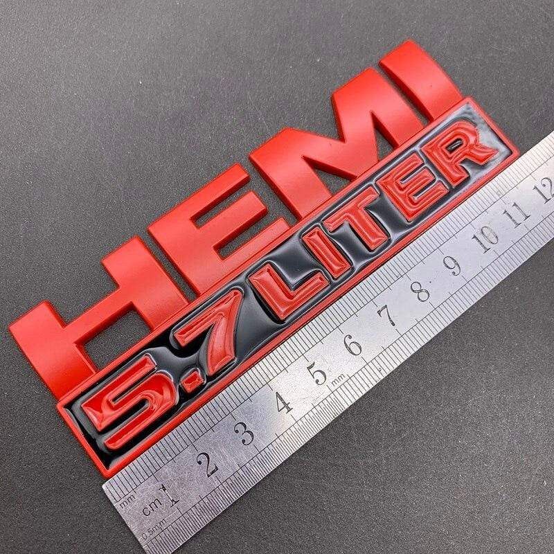 Car 3D metal Decal sticker for Jeep Grand Cherokee Dodge Ram 1500 2500 HEMI 5.7 LITER Car Trunk Emblems Badge body stickers