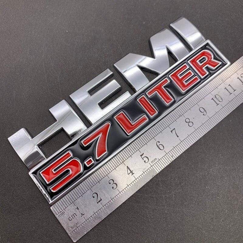 Car 3D metal Decal sticker for Jeep Grand Cherokee Dodge Ram 1500 2500 HEMI 5.7 LITER Car Trunk Emblems Badge body stickers