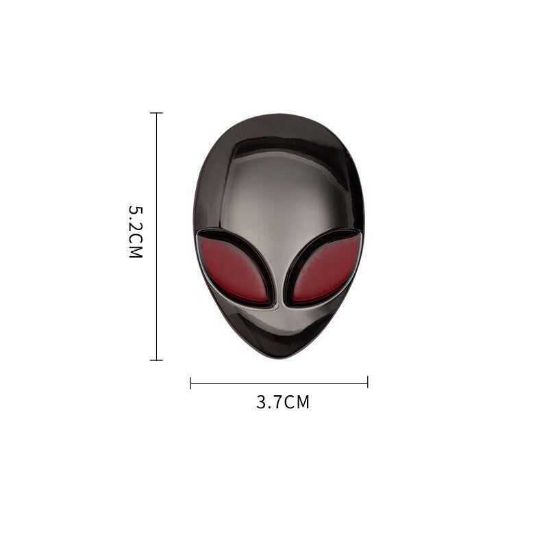 Alien Head UFO Auto Badge Decal Car Emblem Rear Trunk Sticker