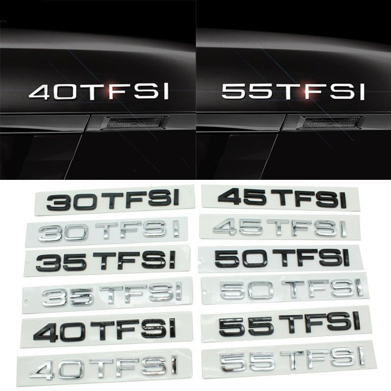 AUDI 35 40 45 50 55 TFSI Rear Trunk Letters Emblem Badge For Quattro