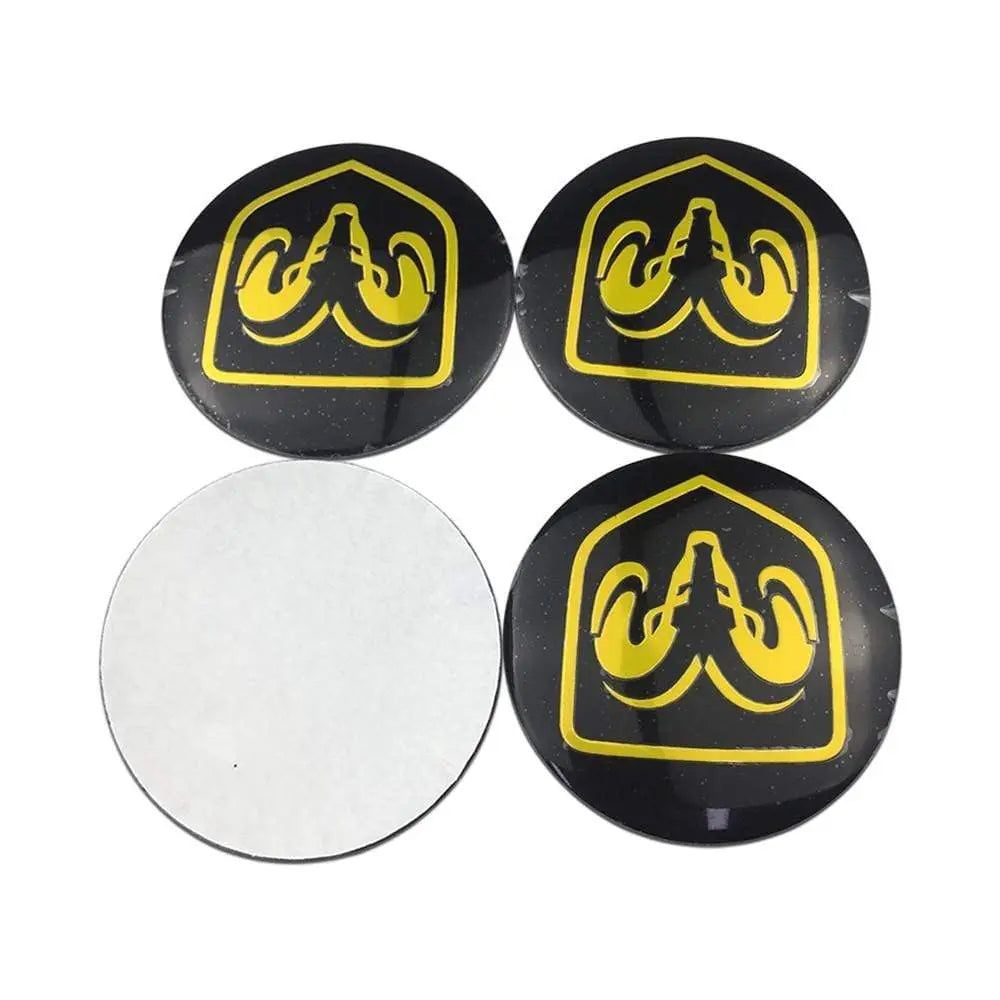 4PCS 56mm Dodge Sheep Viper RT Car Wheel Center Hub Cap Sticker Auto Tire Emblem Badge Decal