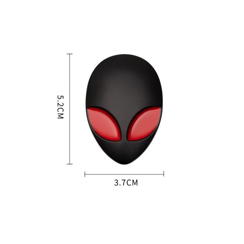 Alien Head UFO Auto Badge Decal Car Emblem Rear Trunk Sticker