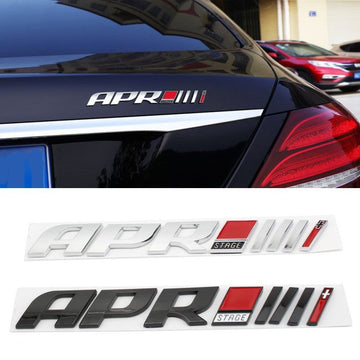 APR III 3+ For VW Audi Badge Emblem Chrome Logo Car Sticker R8 RS A3 A4 Q5 Golf