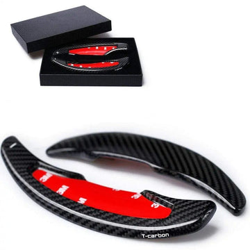 Carbon Black Steering Wheel Shift Paddle Extension For Cadillac ATS ATS- L CT6