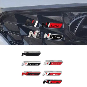 1x 3D Metal N NLINE N Line  Badge Emblem Grille for Hyundai Front Hood