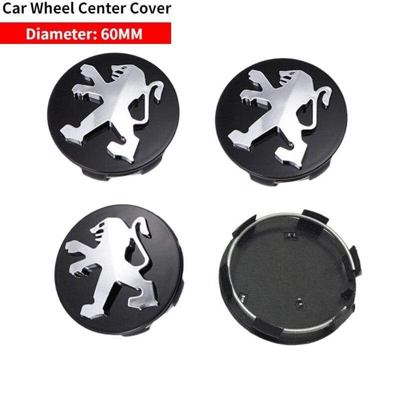 4pcs/set 60mm Car Wheel Center Caps For Peugeot Logo 307 408 207 205 206 407 107 308 4008 507 508 5008 301 Hub Cover Car Styling