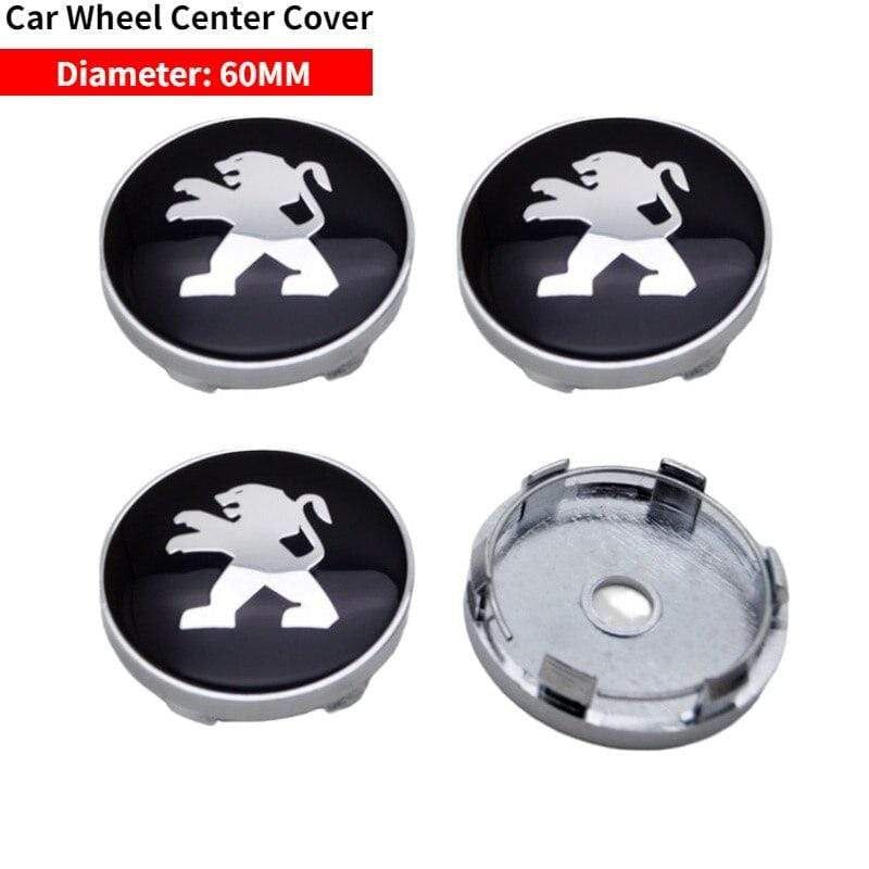 4pcs/set 60mm Car Wheel Center Caps For Peugeot Logo 307 408 207 205 206 407 107 308 4008 507 508 5008 301 Hub Cover Car Styling