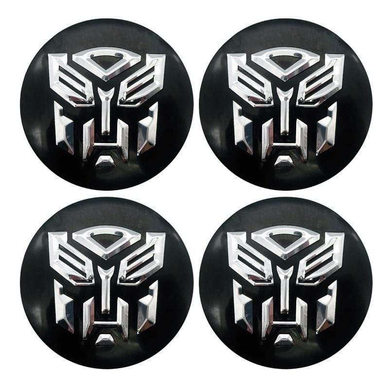4pcs 56mm Transformers Autobots Decepticons Car Wheel Center Stickers Wheel Center Hub Caps Badge Emblem Decal