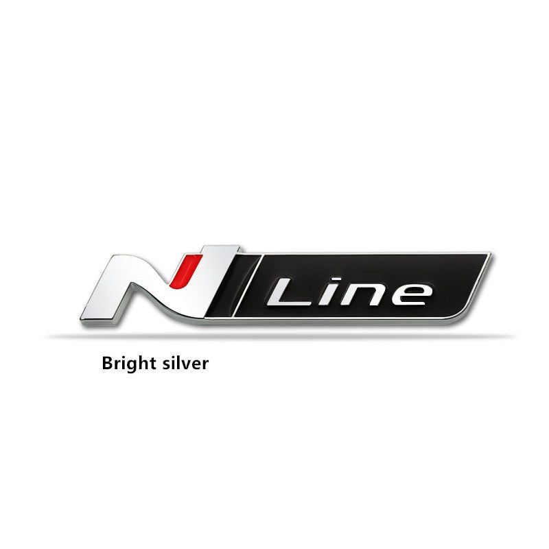 1x 3D Metal N NLINE N Line  Badge Emblem Grille for Hyundai Front Hood