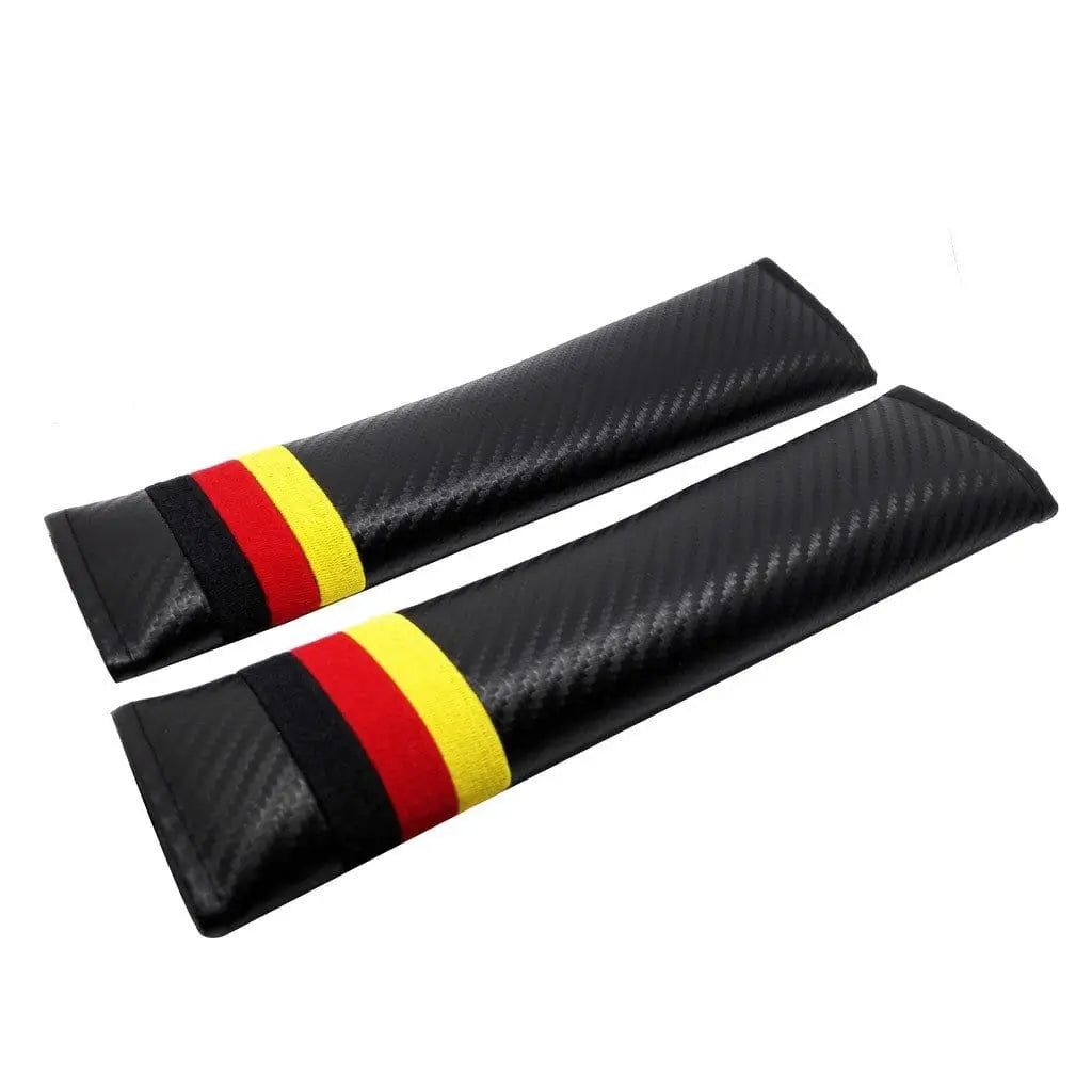 Jeep Infiniti Roush SRT OPC VXR German British Flag Car Seat Safety Belt Pad Cover Case Shoulder Pad Accessories