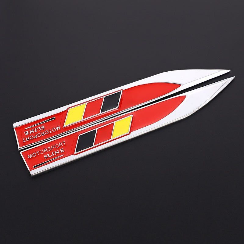 Metal Car National Flag Stickers Germany Russia France Italy Emblem Badge Decals