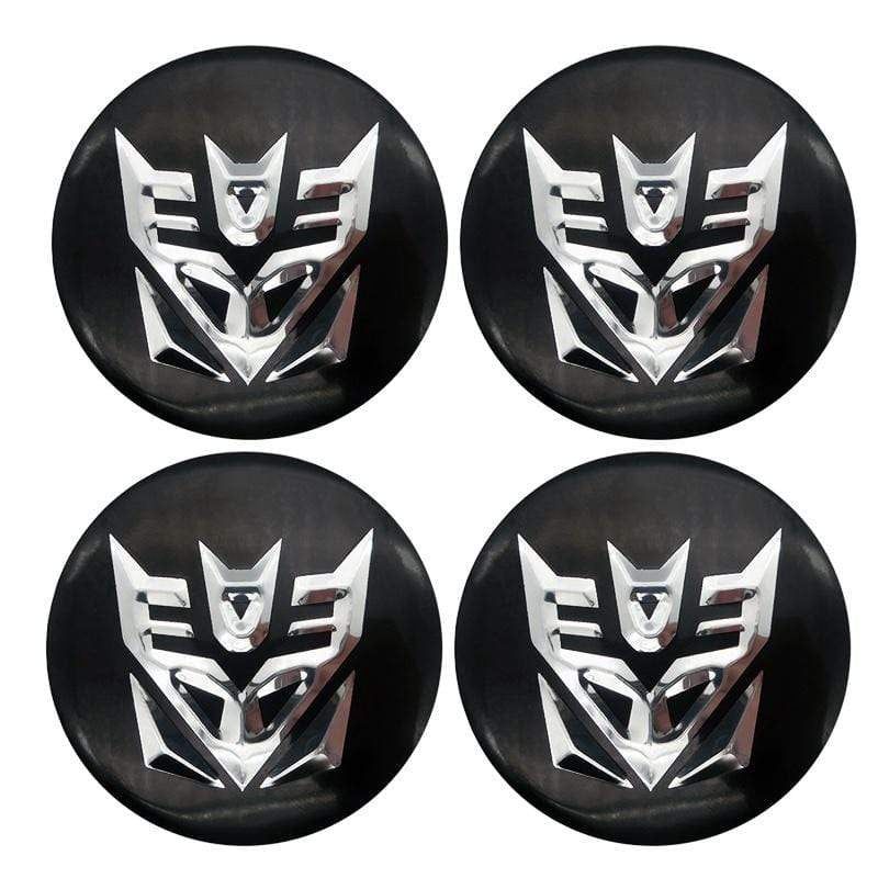 4pcs 56mm Transformers Autobots Decepticons Car Wheel Center Stickers Wheel Center Hub Caps Badge Emblem Decal