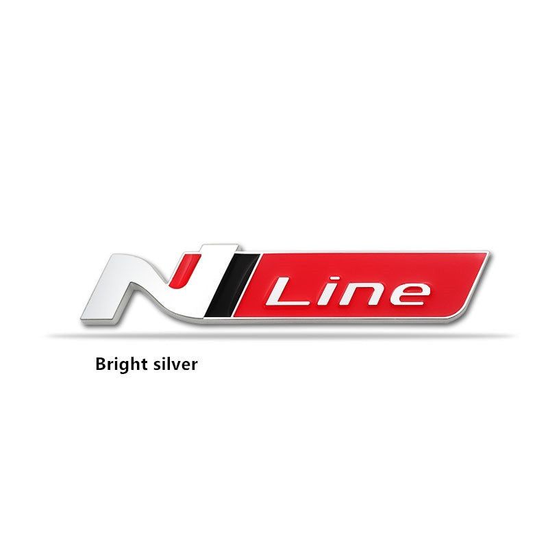 1x 3D Metal N NLINE N Line  Badge Emblem Grille for Hyundai Front Hood