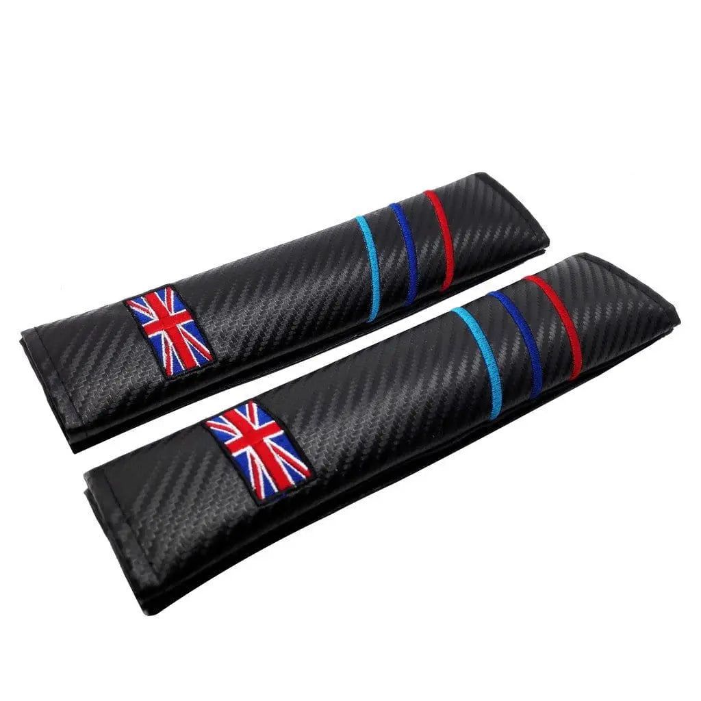 Jeep Infiniti Roush SRT OPC VXR German British Flag Car Seat Safety Belt Pad Cover Case Shoulder Pad Accessories