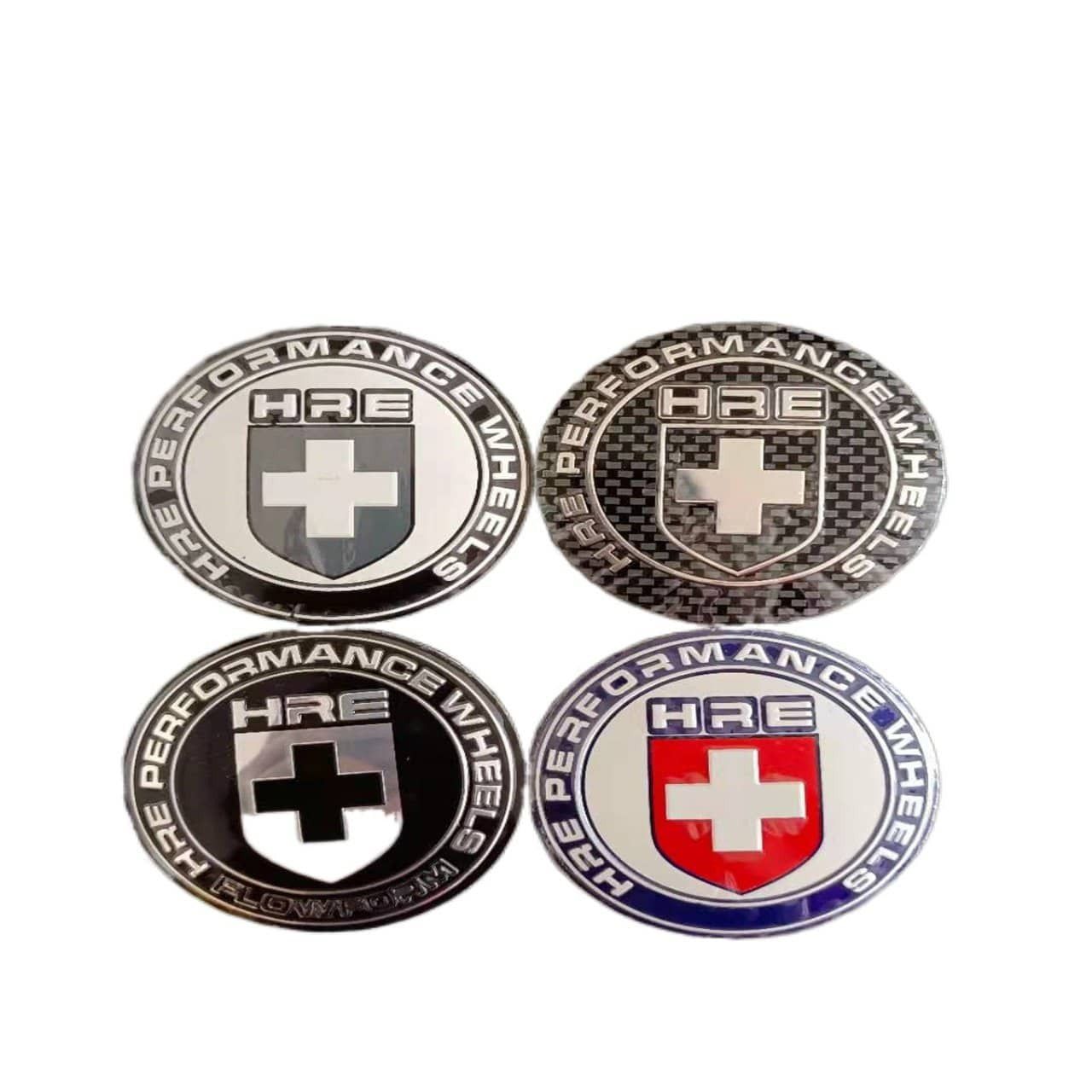 4pcs 56mm HRE PERFORMANCE Car Wheel Center Hub Cap Badge Emblem Decal Stickers