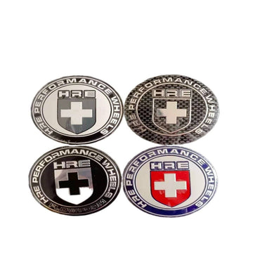 4pcs 56mm HRE PERFORMANCE Car Wheel Center Hub Cap Badge Emblem Decal Stickers