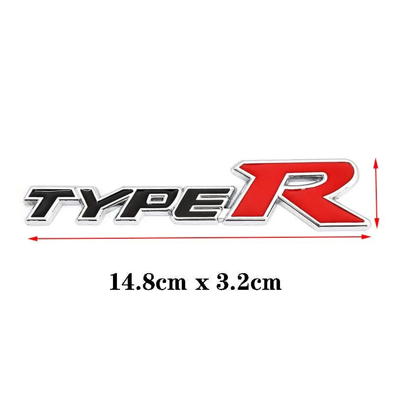 3D Metal Type R Type S Stickers Decals Front Grill Emblem for Honda Civic City Accord