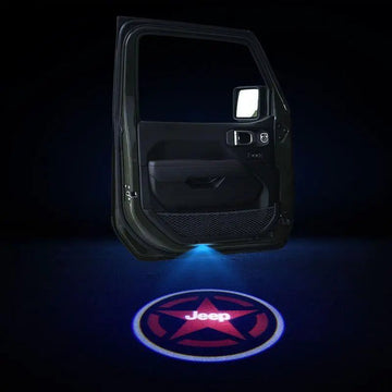 2pcs LED Car Door Courtesy Projector Laser Ghost Shadow Light For JEEP  Logo