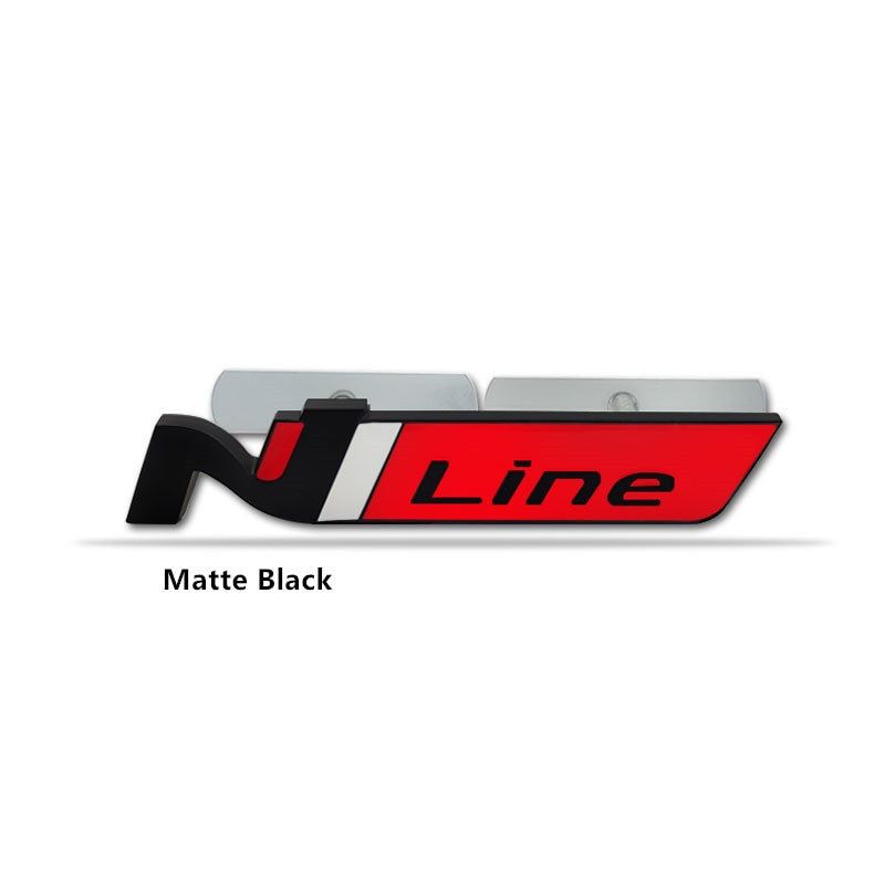 1x 3D Metal N NLINE N Line  Badge Emblem Grille for Hyundai Front Hood
