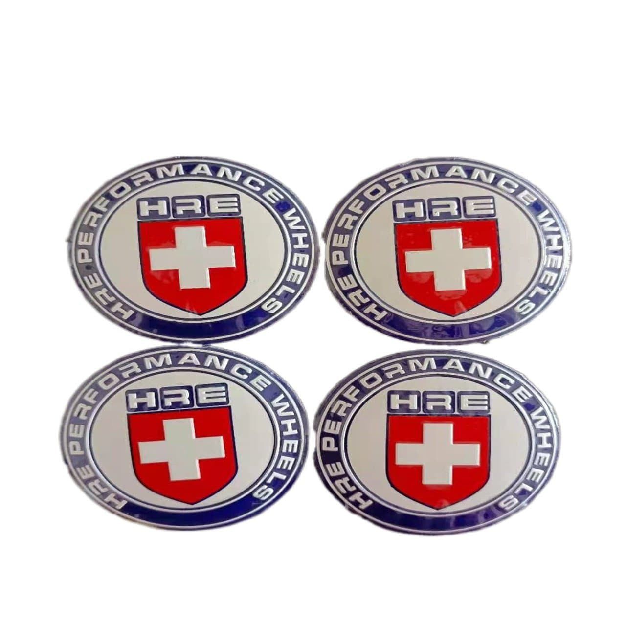 4pcs 56mm HRE PERFORMANCE Car Wheel Center Hub Cap Badge Emblem Decal Stickers