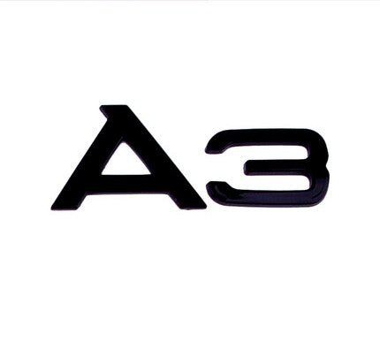 1pcs ABS Glossy Black Rear Tailage Trunk Sticker For Audi A6 C6 C5 A3 A5 Q2 Q3