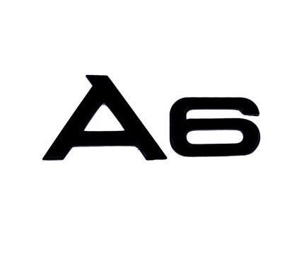 1pcs ABS Glossy Black Rear Tailage Trunk Sticker For Audi A6 C6 C5 A3 A5 Q2 Q3