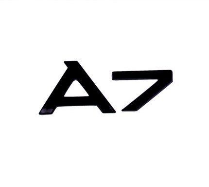 1pcs ABS Glossy Black Rear Tailage Trunk Sticker For Audi A6 C6 C5 A3 A5 Q2 Q3