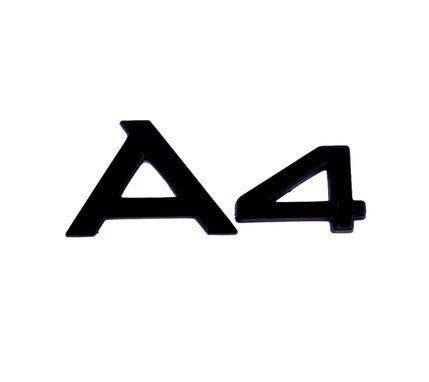 1pcs ABS Glossy Black Rear Tailage Trunk Sticker For Audi A6 C6 C5 A3 A5 Q2 Q3