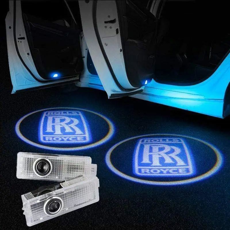 2X Wireless Car Door Welcome Projector Logo Ghost Shadow Laser Light For Rolls-Royce