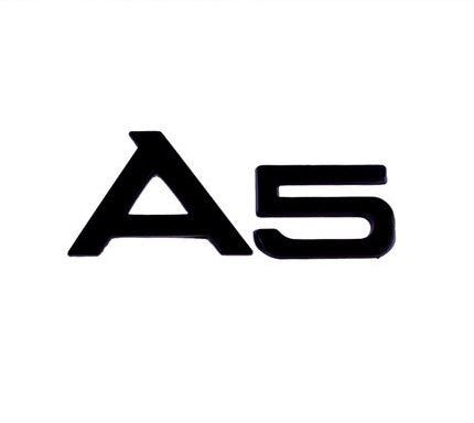 1pcs ABS Glossy Black Rear Tailage Trunk Sticker For Audi A6 C6 C5 A3 A5 Q2 Q3