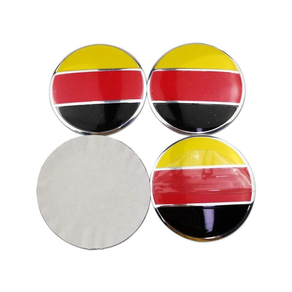 4PCS 56mm Germany America Italy National Flag Car Wheel Center Hub Cap Sticker Auto Tire Emblem Badge Decal