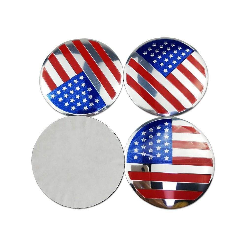 4PCS 56mm Germany America Italy National Flag Car Wheel Center Hub Cap Sticker Auto Tire Emblem Badge Decal