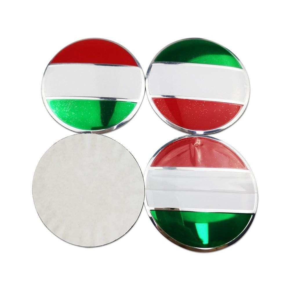 4PCS 56mm Germany America Italy National Flag Car Wheel Center Hub Cap Sticker Auto Tire Emblem Badge Decal
