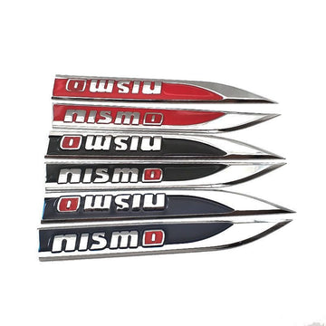 Pair Metal Nismo Emblem Side Wing Door Fender Sticker Decal For Nissan