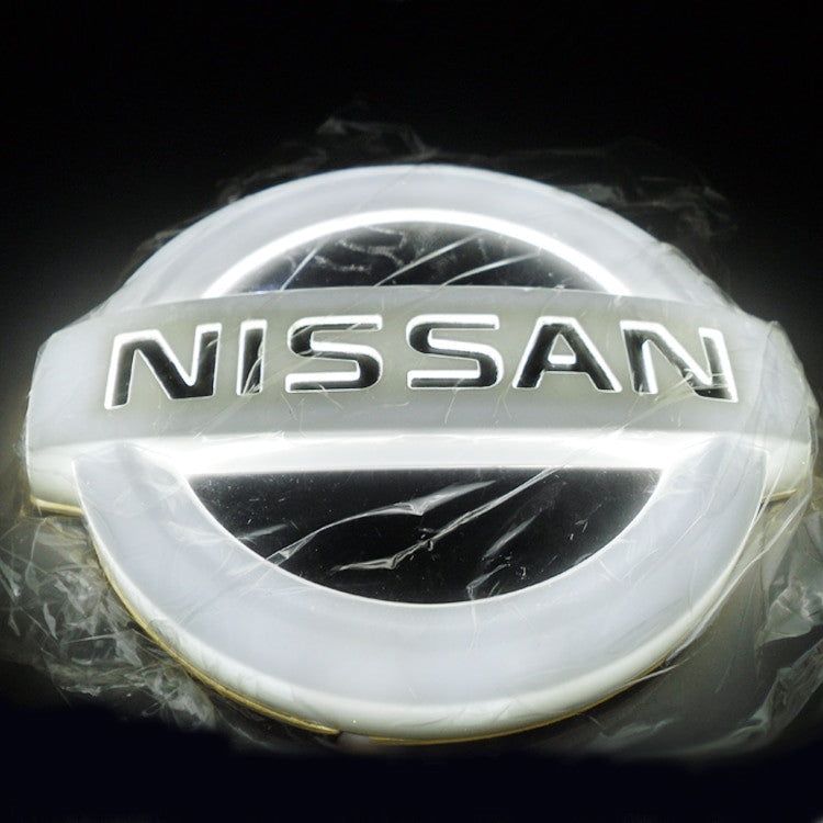 New WHITE RED BLUE 5D LED Tail LOGO Light Badge Emblem For Nissan TIIDA X-TRAIL