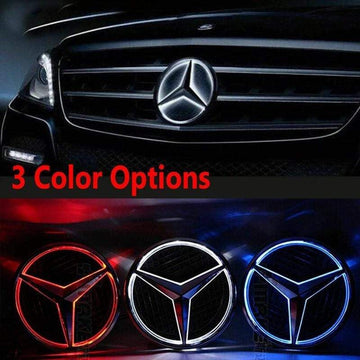 LED  Illuminated Front Light Logo Car Front Grill Grille Star Emblem Badge for Mercedes-Benz