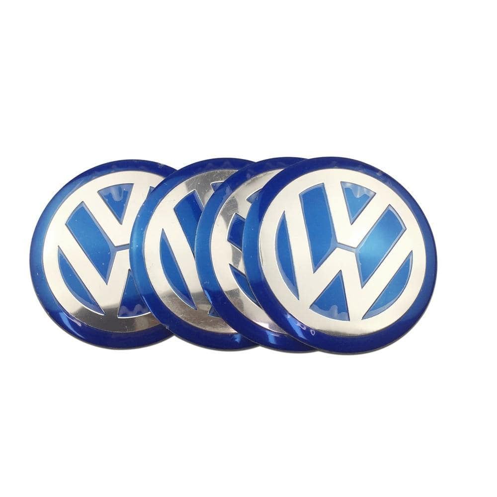 56mm 4PCS Volkswagen VW GTI Rabbit ABT Rline Passat Tiguan Bora Golf Car Wheel Center Hub Cap Sticker Emblem Badge Decal