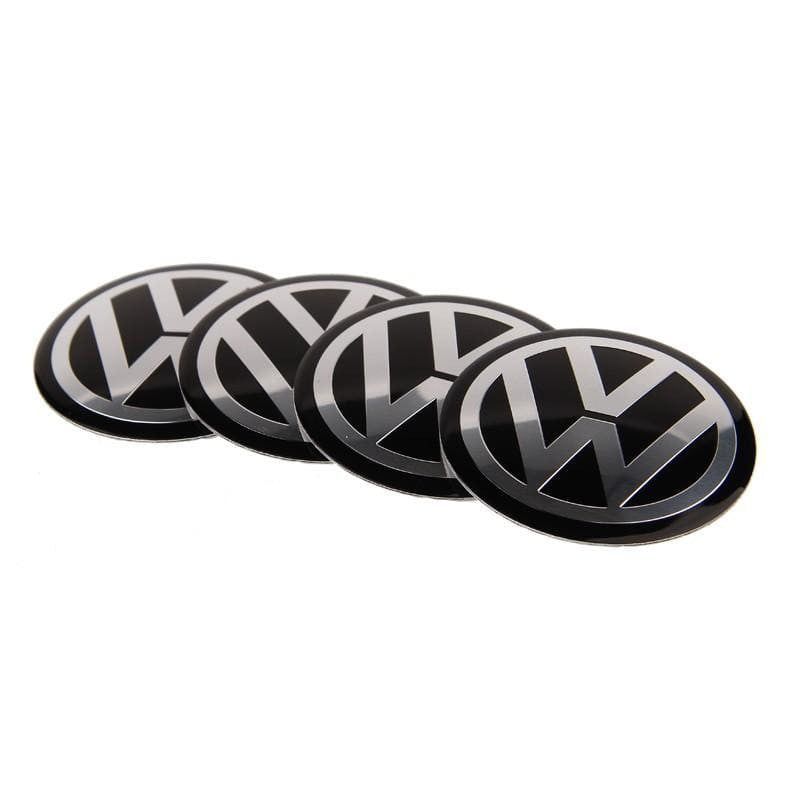 56mm 4PCS Volkswagen VW GTI Rabbit ABT Rline Passat Tiguan Bora Golf Car Wheel Center Hub Cap Sticker Emblem Badge Decal
