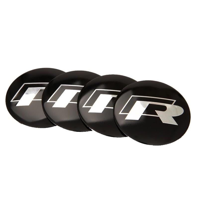 56mm 4PCS Volkswagen VW GTI Rabbit ABT Rline Passat Tiguan Bora Golf Car Wheel Center Hub Cap Sticker Emblem Badge Decal