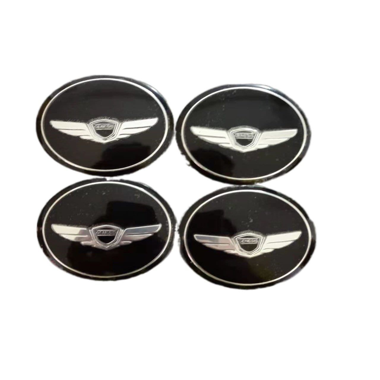 4Pcs Car Wheel Center Hub Sticker Steering Wheel Center Emblem Decal for Genesis